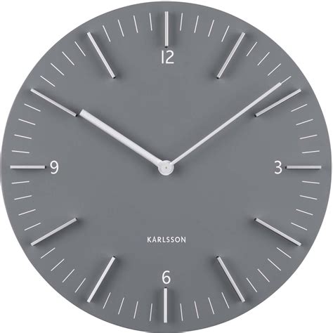 Horloge moderne en métal detailed (gris)