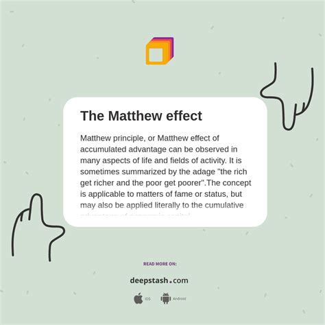 The Matthew effect - Deepstash