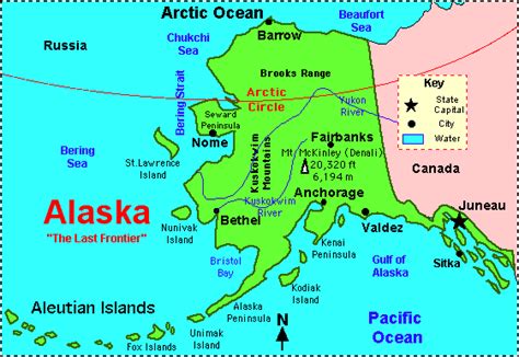 Alaska Map With Cities And Rivers - Aloise Marcella