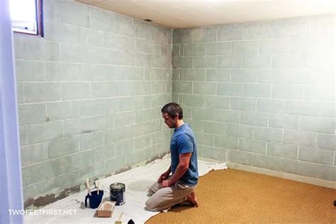 Painting Cinder Block Walls in a Basement | Or re-paint them