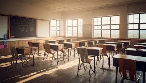 Premium AI Image | Photo of empty classroom background