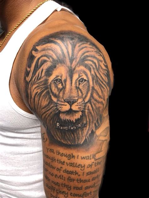 Lion Shoulder Tattoo