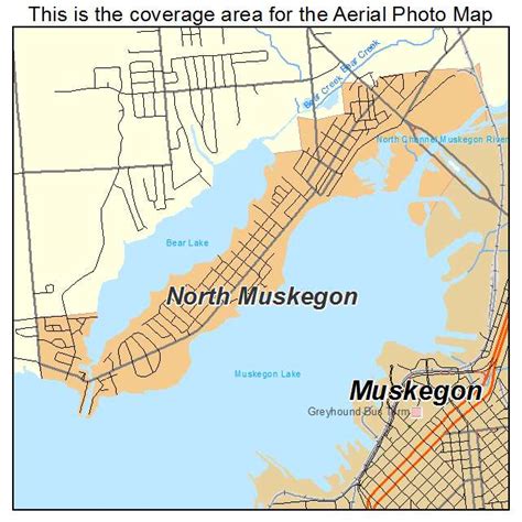 Aerial Photography Map of North Muskegon, MI Michigan