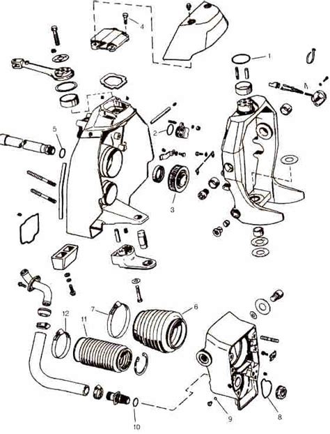 Volvo/OMC Cobra SX OMC parts drawing (Transom)