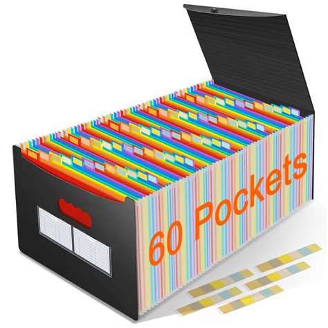 Buy AFMAT 60 Pockets Accordion File Organizer, Large Expanding File ...