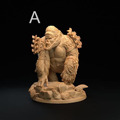 Giant Apes RPG Miniature for Dungeons and Dragonspathfindertabletop Wargaming Beast Miniature ...