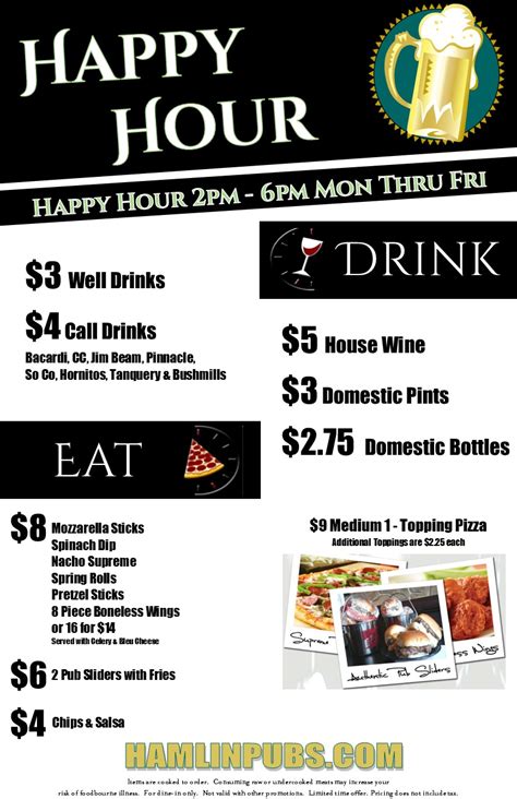 Happy Hour - Hamlin Pub