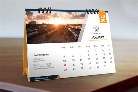 Trevor: Free Simple Clean Desk Calendar Design Template 2019 and 2020 ...