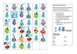 Alphablock Word Building Tasks | Teaching Resources