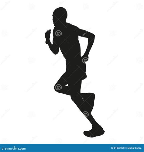 Marathon Runner Silhouette Stock Vector - Image: 51873938