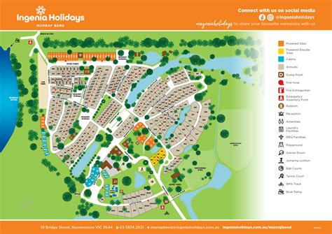 Murray Bend holiday park map - Ingenia Holidays