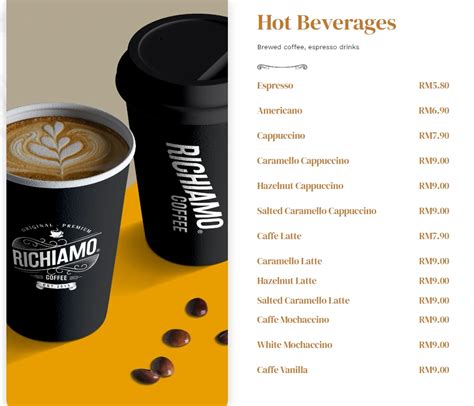 Richiamo Coffee Malaysia Menu Prices Updated MARCH 2024