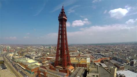 stunning aerial footage view blackpool tower Stock Footage Video (100% ...