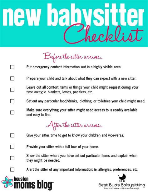 Five Things Your New Babysitter Wishes You'd Do | Babysitting classes, Babysitter checklist ...