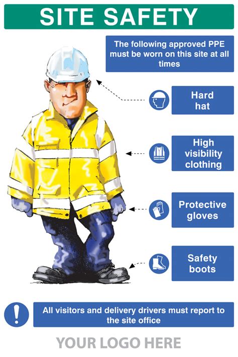 PPE Requirement Sign (Hat,Hivis,Gloves,Boots)