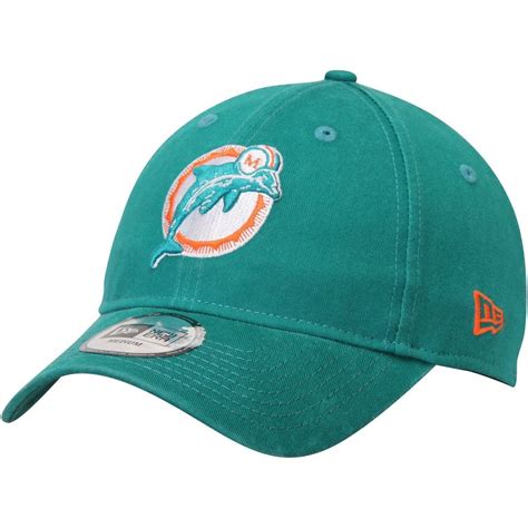 Men's New Era Aqua Miami Dolphins NE Core Fit Throwback 49FORTY Fitted ...