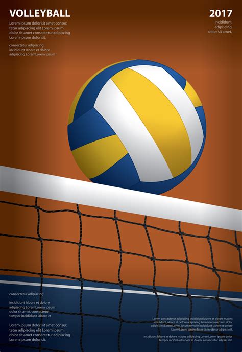 Volleyball Tournament Poster Template Design Vector Illustration 570907 ...