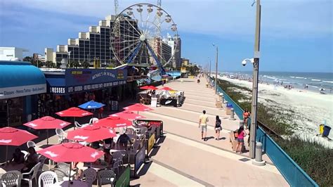 Daytona Beach Boardwalk as viewed from the Pier - YouTube