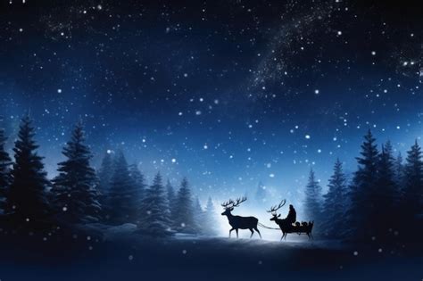 Premium AI Image | Santa's sleigh ride through the night sky Created ...