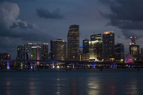 Miami Skyline at Night by fearisntreal on DeviantArt