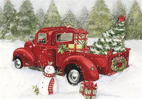 #redpickuptruck | Christmas red truck, Christmas truck, Christmas decorations
