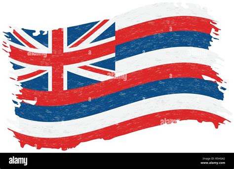 Flag of Hawaii. Grunge Abstract Brush Stroke Isolated On A White Background. Vector Illustration ...