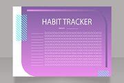 Personal habit tracker worksheet | Illustrator Templates ~ Creative Market