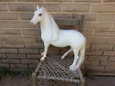 Large Battat Morgan White Toy Horse