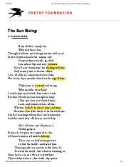 The Sun Rising by John Donne Poetry Foundation.pdf - 2/9/2020 The Sun Rising by John Donne ...