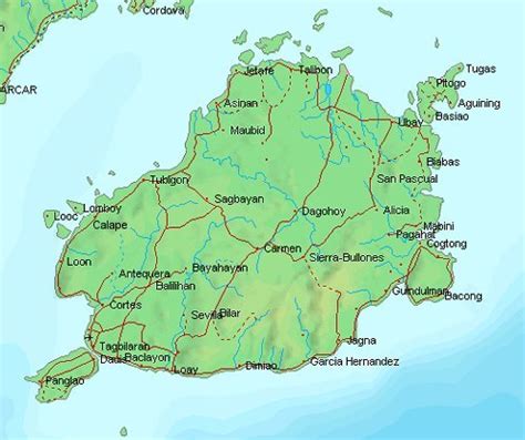 Bohol Map , Maps of Bohol travel directions, bohol travel map guide