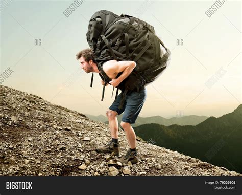 Hiker Heavy Backpack Image & Photo (Free Trial) | Bigstock