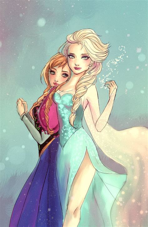 Anna and Elsa by Rikupi | Disney fan art, Frozen art, Disney art