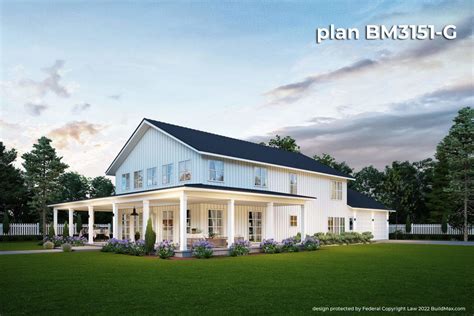 BM3151-G Barndominium - Buildmax House Plans | Barn style house plans ...