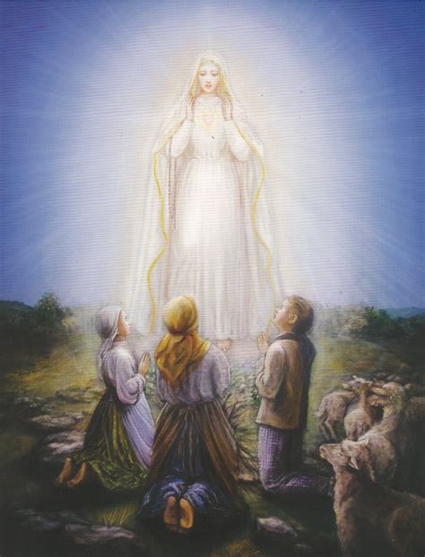 (Original) First Apparition of Fatima - Holy Card - Benedictines of Mary