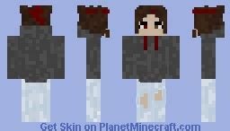 Short brown hair with hoodie Minecraft Skin