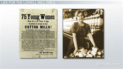 The Lowell Mill Girls History & Facts - Lesson | Study.com