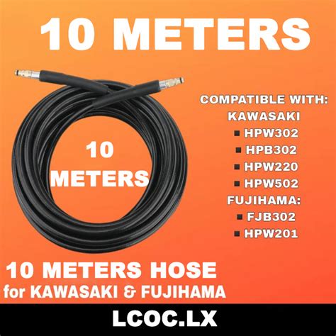HOSE for KAWASAKI Pressure washer Hose 10 METERS hpw302 hpb302 Fujihama ...