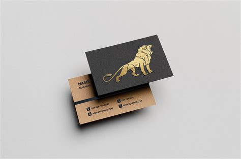 Gold Foil Luxury Business Card Mockup – Creative Bing