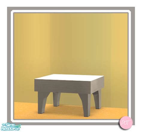 The Sims Resource - Tea Entry Square Coffee Table White Wood