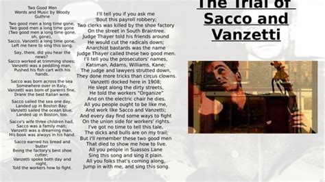 Sacco and Vanzetti | Teaching Resources