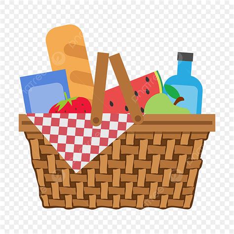 Picnic Basket Vector Hd PNG Images, Green Apple Picnic Basket Clip Art, Basket Clipart, Picnic ...