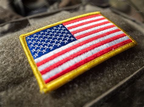 US flag velcro patch | Abstract Stock Photos ~ Creative Market