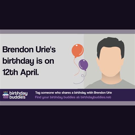 Brendon Urie's birthday is 12th April 1987