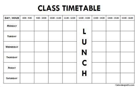 Timetable chart for class student profile chart - klotelevision