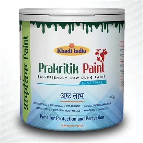 10 Kg Khadi Prakritik Distemper Cow Dung Paint at Rs 1200/bucket | in ...