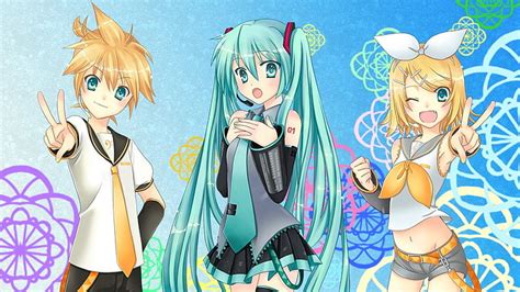 Miku Hatsune And Len Kagamine