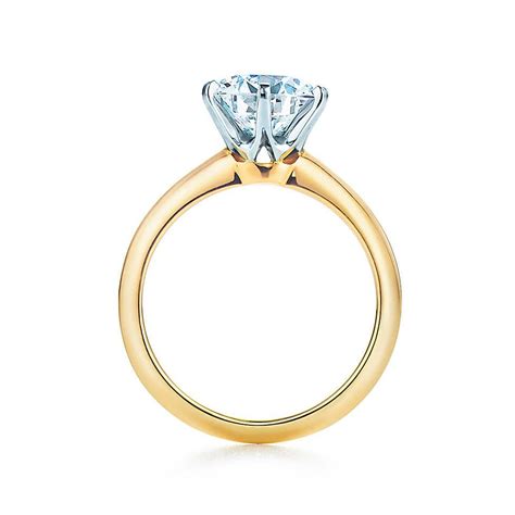 The Tiffany® Setting Engagement Ring in 18k Yellow Gold in 2020 | Gold engagement rings ...