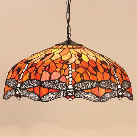 T077P50 | Tiffany Ceiling Light Dragonfly Orange | Kes Lighting | Flickr
