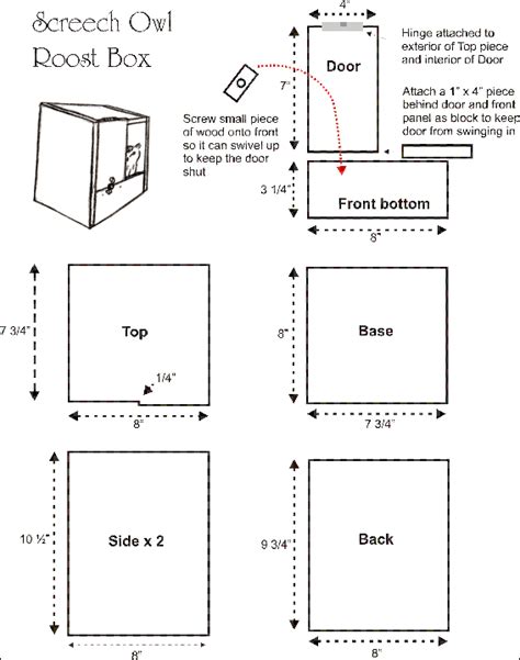 Screech Owl Roost Box Design