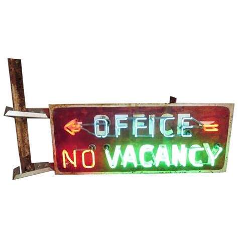 Neon Motel Office Vacancy / No Vacancy Sign at 1stdibs